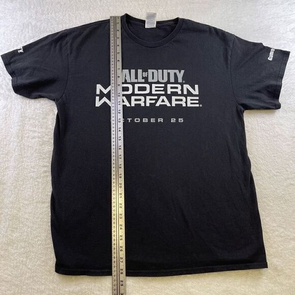 Large Black GameStop Modern Warfare Call of Duty T Shirt October 25 Promo - Picture 5 of 15